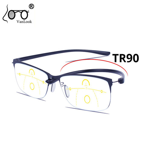 Multifocal Progressive Reading Glasses Computer for Reader Men Sight Clear Eyeglasses Women +1.0 1.5 2.0 2.5 3.0 3.5 4.0 ► Photo 1/6