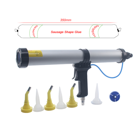 15 inches 600ml Sausage Pneumatic Caulking Gun Glass Glue Gun Air Rubber Gun Caulk Applicator Tool ► Photo 1/6