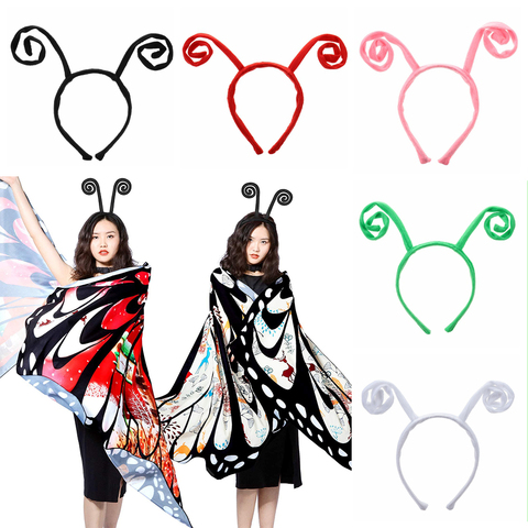 Halloween Ant Tentacles Hairbands Funny Antenna Headbands Butterfly Head Bands For Adult Kids Party Costumes Hair Accessories ► Photo 1/6