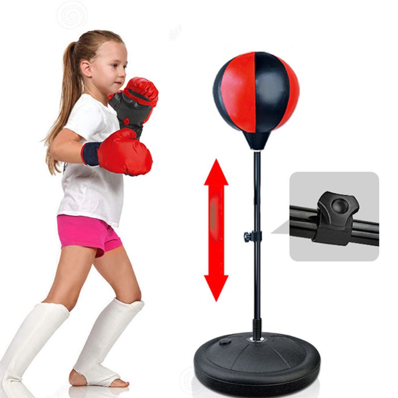 Spiderman Avengers Kids Boxing Bag Gloves Punching Set Children PVC Exercise Toy 