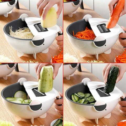 Multifunctional Magic Rotate Vegetable Cutter With Drain Basket Kitchen Veggie Fruit Shredder Grater Slicer Drop Shipping ► Photo 1/6