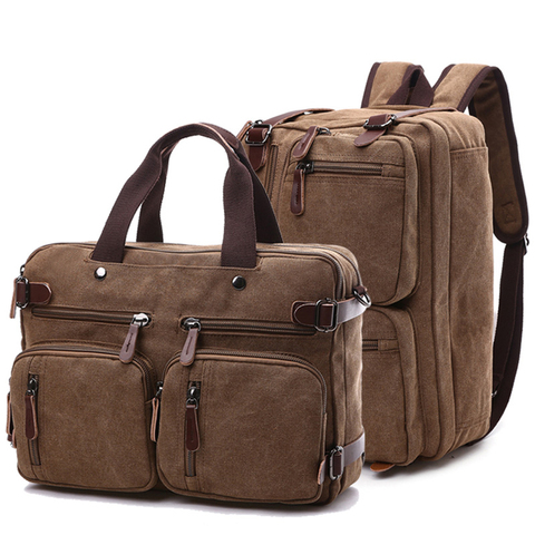 Men Canvas Briefcase Travel Bags Suitcase Classic Messenger Shoulder Bag for men Tote Handbag Big Casual Business Laptop Pocket ► Photo 1/6