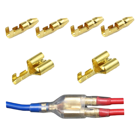 10/20/50sets 4.0 bullet terminal car electrical wire connector diameter 4mm Male + Female 1 : 2 Transparent sheath ► Photo 1/1