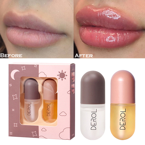 Day Night Instant Volume Lips Plumper Oil Moisturizing Repairing Reduce Lip Fine Line Cosmetics Sexy Lip Plump Enhancer Makeup ► Photo 1/6