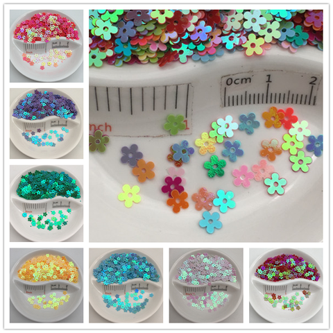 20g 5mm Flower Shape PVC loose Sequins Glitter Paillettes for Nail Art manicure/sewing/wedding decoration confetti ► Photo 1/6