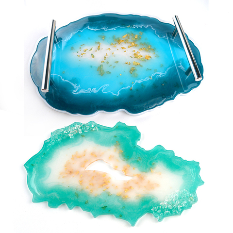 DIY Irregular Tray Mold Resin Silicone Geode Coaster Mold Craft Moldes De Silicona Epoxy Resin Molds For Craft Handmade Art ► Photo 1/6