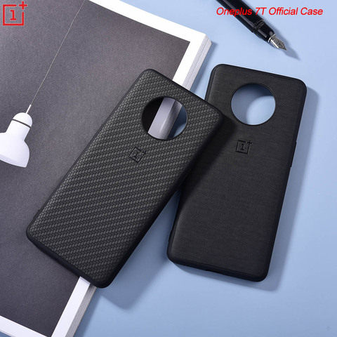 Oneplus 7T Pro 8 8pro Carbon Fiber Mobile Phone Case Leather Skin Hard Cover Shock-Proof Shell For One plus 7T 1+ 8 Pro With Box ► Photo 1/6