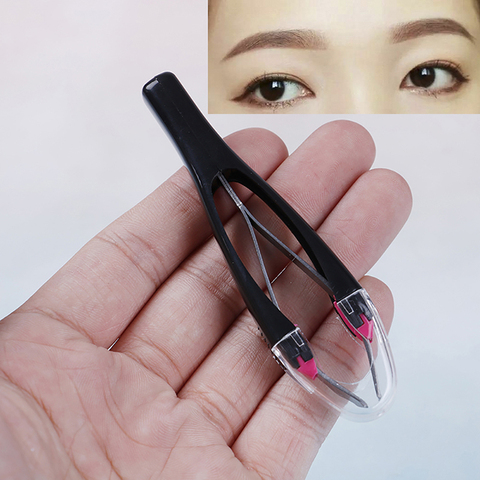 1PC Stainless Steel Automatic Retractable Eyebrow Tweezers Face Hair Removal Trimmer Eyelash Clip Cosmetic Beauty Makeup Tool ► Photo 1/6