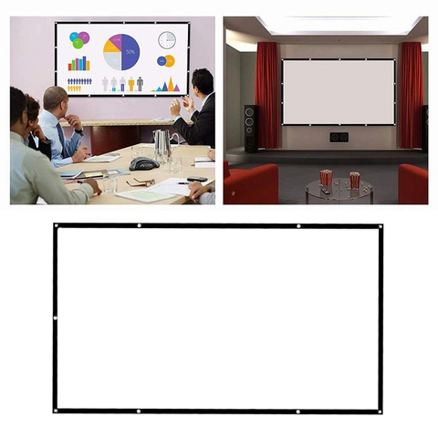 HD Foldable 60/72/84/100/120/150inch Projector Screen 16:9/4:3 Anti-Crease Projection Movies Screen For Home Outdoor ► Photo 1/5