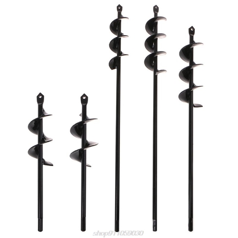 Black Home Yard Garden Flower Plant Farm Planting Auger Digger Twist Spiral Bit Digging Holes Drill Bit Tools  J27 21 Dropship ► Photo 1/6