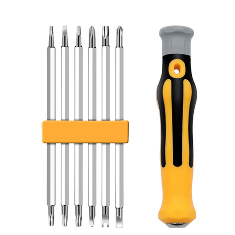 6 in 1 Multi-function Household Screwdriver Set Strong Magnetic Screwdriver Special-shaped Phillips Double Head Torx Screwdriver ► Photo 1/6