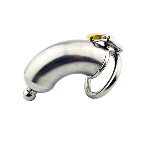 New stainless steel male chastity cage with locking urethral catheter plug metal cock cages chastity device sex toy for man ► Photo 1/6