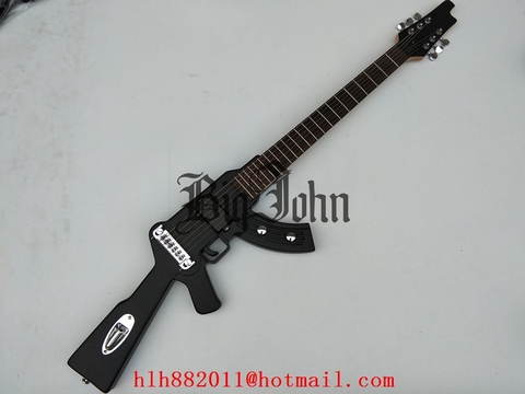 AK shape dumb black fine electric guitar chrome hardware ► Photo 1/6