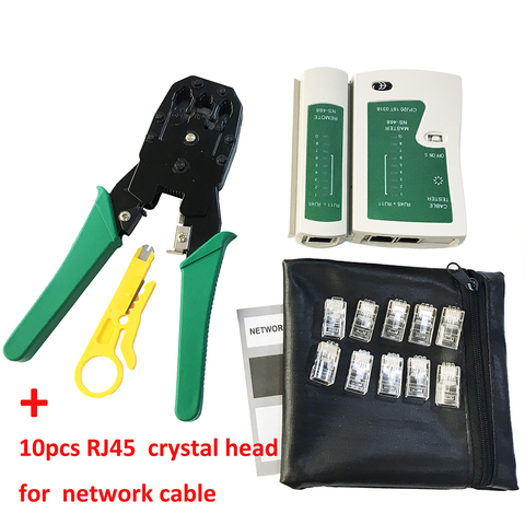Stripping Crimping Pliers Network Cable Clamp Pliers +Professional Network Cable Tester RJ45 RJ11 RJ12 CAT5 UTP LAN Cable Tester ► Photo 1/6