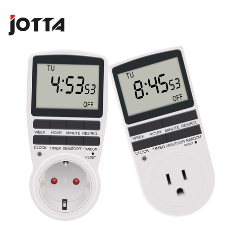 Electronic Digital Timer Switch EU US  Plug Kitchen  Outlet 230V 110V 7 Day 12/24 Hour Programmable Timing Socket ► Photo 1/4