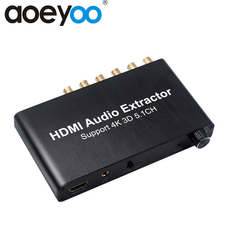 4k 5.1ch 3d Hdmi Audio Extractor Decoder Hdmi To 3.5mm Rca 5.1 Channel Sound  Extractor Amplifier Analog Converter For Ps4 Dvd - Home Theater Amplifiers  - AliExpress