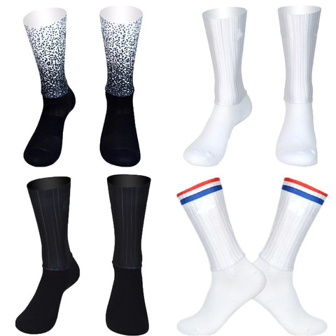Anti Slip Silicone Seamless Aero Socks New Summer Breathable Cycling Socks Men Women Road Bike Calcetines Ciclismo ► Photo 1/5