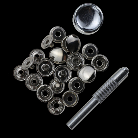 Best selling 3 sets of 15mm plus installation tools four pieces of brass metal button spring button button ► Photo 1/6