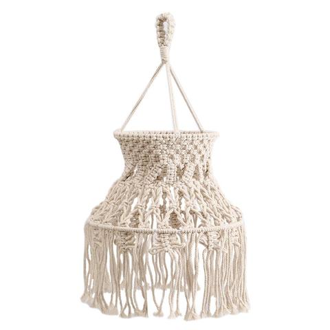 Bohemian Handmade Woven Lampshade Macrame Wall Hanging Lamp Coffee Restaurant Decoration Tapestry Lampshade For Home Decor ► Photo 1/6