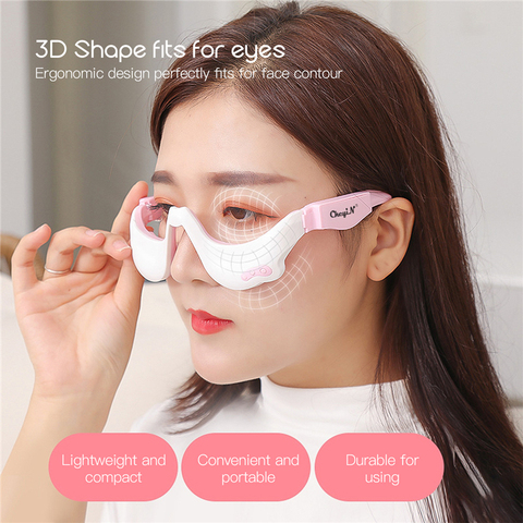 3D EMS Micro-Current Pulse Eye Relax Massager Heating Therapy Acupressure Fatigue Relief Wrinkle Reduction Blood Circulation ► Photo 1/6