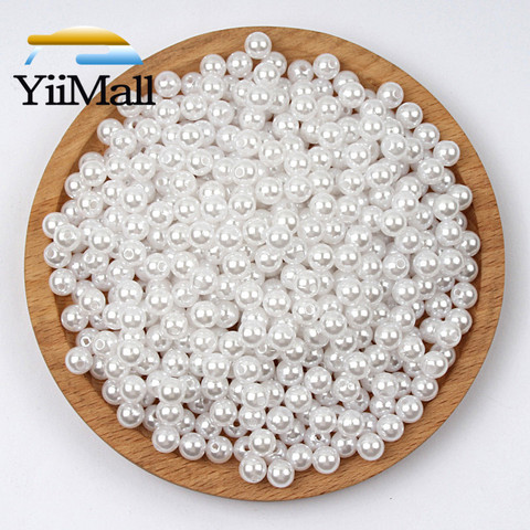 White Round Pearl Beads Various Sizes Loose Spacer Beads For Jewelry Marking Bracelet Necklace Charms Jewelry Finding ► Photo 1/2