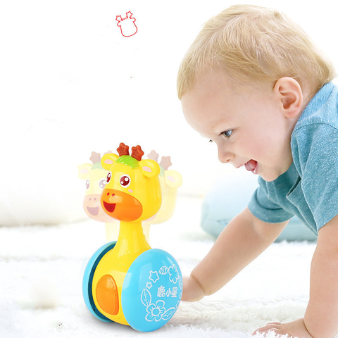1pc Baby Toys 0-12 Months Looking Up Training Toy Baby Sliding Rattle Deer Cartoon Giraffe Tumbler Puzzle Learning Education Toy ► Photo 1/6