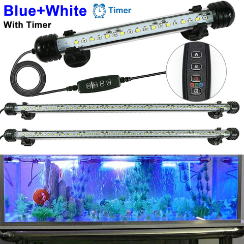 LED Aquarium Lights Waterproof Fish Tank Light Submersible Underwater Clip Lamp Aquatic Decor lamp with Timer Auto On/Off D30 ► Photo 1/6