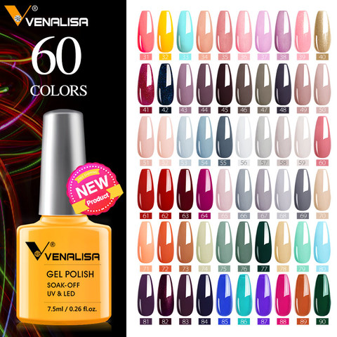 Luxury Color Nail Gel Venalisa Gel Nail Polish Lacquer Soak Off UV LED Long Lasting Nail Gel Varnish Good Price Super Gel Polish ► Photo 1/6