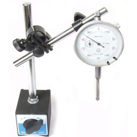 Double Holder Adjustable Pole Magnetic Base with Dial Indicator magnetic stand with 0-10mm Indicator Test Gauge ► Photo 1/6