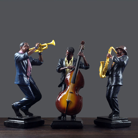 American Music Figures Resin Sculpture Ornaments Hotel Club Bar Figurines Crafts Home Livingroom Bookcase Accessories Decoration ► Photo 1/6