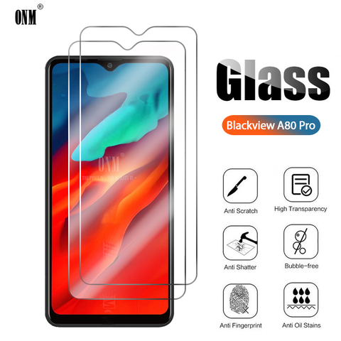 2Pcs Blackview A80 Pro Tempered Glass For Blackview A80 Pro  Screen Protector Blackview A80 Pro  Protective Glass Film ► Photo 1/6