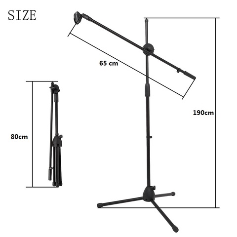 Selens Swing Boom Floor Metal Stand Adjustable Stage Microphone Stand Tripod Microphone Holder For Live Streaming Vlog ► Photo 1/6