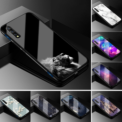 For Vivo V17 Neo Case PC Glass Phone Case Black TPU Bumper Cover for Vivo V17 Neo V 17 V17Neo Cover Y7S Y 7S IQOO Neo Z5 Case ► Photo 1/6
