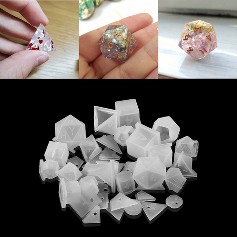 Clear Irregular Dice Epoxy Resin Molds Numbers Letters Dice For DIY Resin Epoxy Casting Mold Silicone Jewelry Making Accessories ► Photo 1/6