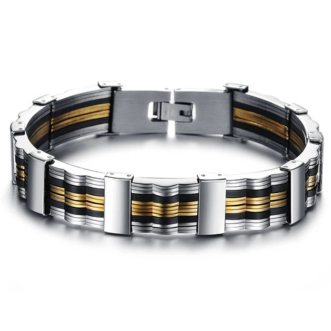 Men's Stainless Steel Bracelet Titanium Steel Simple and Elegant Temperament Wrist Strap Individual Accessories Liberality Charm ► Photo 1/4