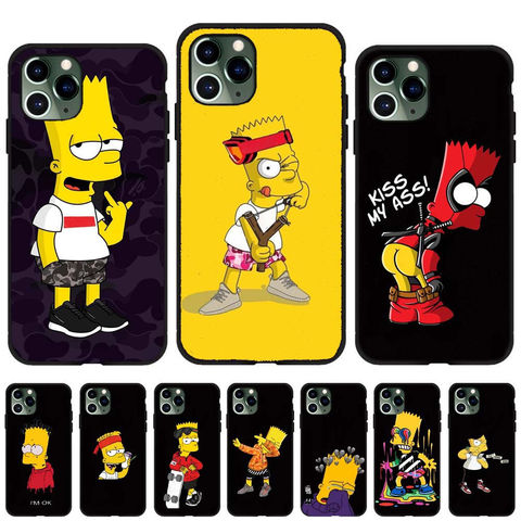 Bart Simpson Boys Silicone Phone Case For Iphone Se 22 12 Mini 11 Xr Pro Max 11pro 7 8 Plus 6s X Xs Xr The Simpsons Soft Cover Price History