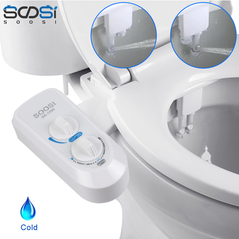 Bidet Attachment Non-Electric Bidet Toilet Seat Self-Cleaning Dual Nozzle-Fresh Water Bidet Sprayer Mechanical Muslim Washing ► Photo 1/6