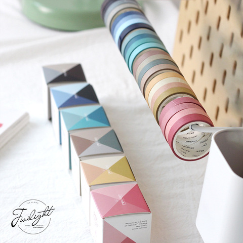 JIANWU 9mmX3m 4pcs/set Creative fall in love with color Washi Tape notebook DIY decorative paper tape stickers office stationery ► Photo 1/5