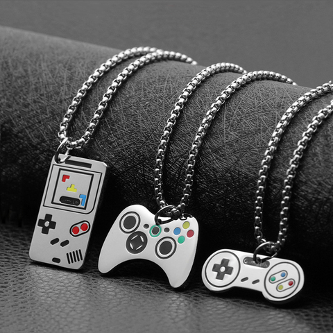 Fashion personality retro game pendant necklace men and women couple street hip-hop jewelry hot sale ► Photo 1/5