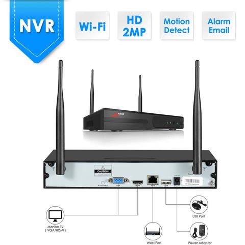 ANRAN 4 channel or 8 channel wireless NVR for ANRAN Wifi cameras 1080P Network Video Recorder ► Photo 1/6