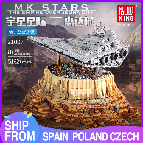 MOULD KING 18916 Star plan toys Destroyer cruise ship The Empire Over Jedha city model sets Building block brick toys 21007 ► Photo 1/6