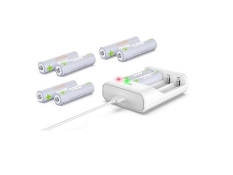 8pcs 1.5 v 2775mWh AA Li - polymer Li - ion lithium polymer rechargeable batterie+ 4 slot Usb charger ► Photo 1/5