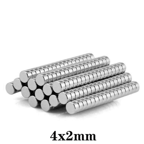 50~2000pcs 4x2 Rare Earth Magnets Diameter 4x2mm Small Round Magnets 4mm*2mm Permanent Neodymium Magnets 4*2 strong magnet disc ► Photo 1/6