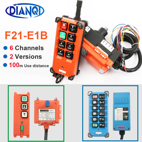 F21-E1B F21-2S AC 220V 110V 380V 36V DC 12V 24V wireless Industrial remote controller switches Hoist Crane Control Lift Crane ► Photo 1/5