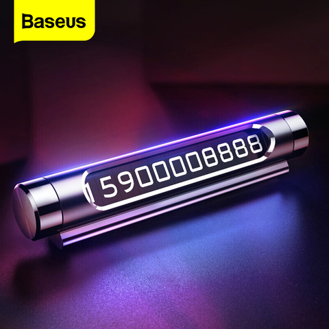 Baseus Car Temporary Parking Card For Car Luminous Dual Phone Number Card Plate Car Park Stop Automobile Car-styling Accessories ► Photo 1/6