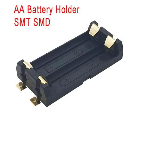 High Quality 2 AA Gold Plated SMT SMD Battery Case AA Battery Holder AA Battery Box ► Photo 1/3