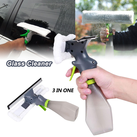 3 in 1 Window Cleaner Spray Dry Scraper Features Atomizing Nozzle Bottle Wiper Microfibre Cloth Pad Kit Car Glass Clean Brush 3 ► Photo 1/6