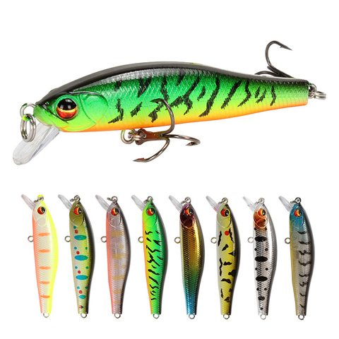 1pc Minnow Fishing Lure 7cm 5.7g Bass Trolling Artificial Hard Bait  Wobblers Crankbait 3D Eyes sinking Plastic Baits Fish Pesca ► Photo 1/6