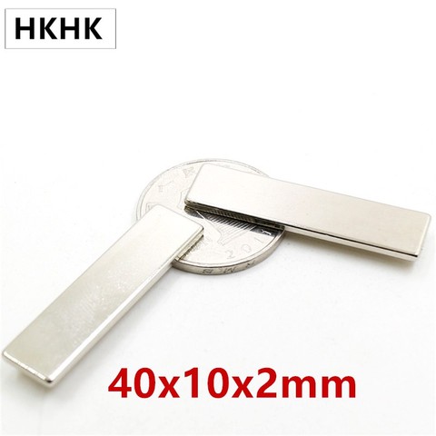 5~50PCS N52 40x10x2 Super Strong Sheet Rare Earth Magnet Thickness 2mm Block Rectangular Neodymium Magnets 40x10x2mm 40*10*2 mm ► Photo 1/6