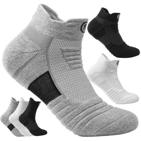1Pair Running Stockings Men Short Socks thick Sweat Sweat-Absorbent Outdoor Sports Walking Stockings Basketball Stockings ► Photo 1/6